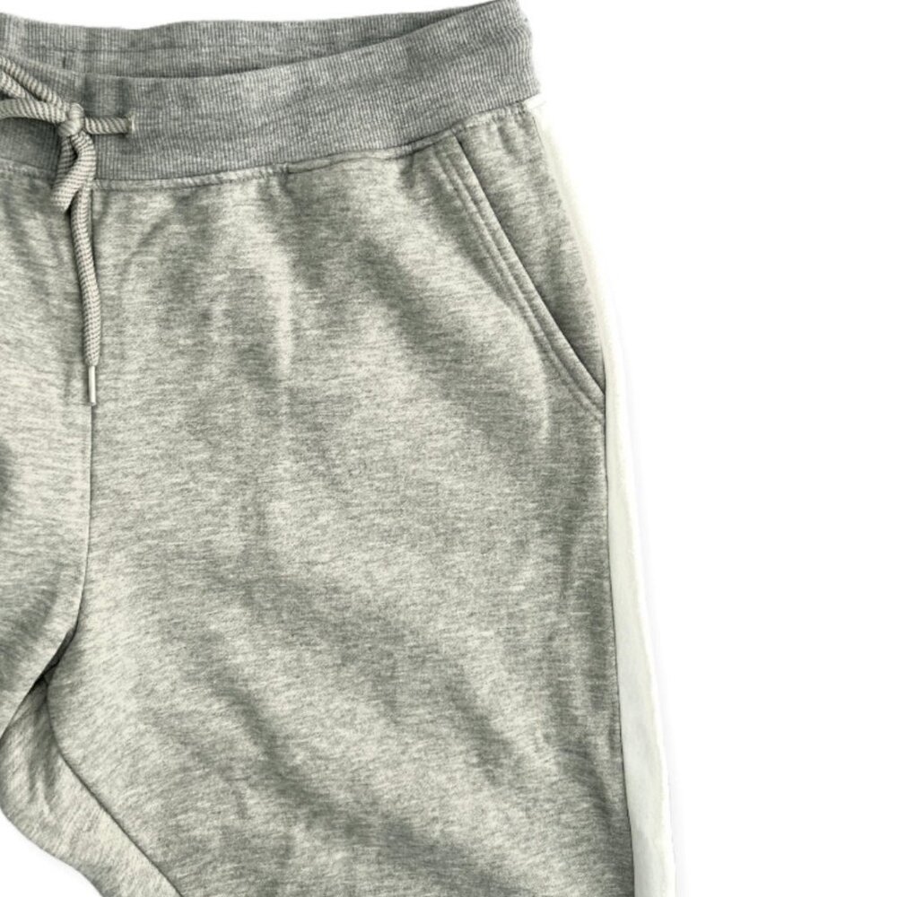 bebe Women's Sport Fleece Drawstring Waist Jogger Sweatpants Gray/Black/White - Picture 7 of 9
